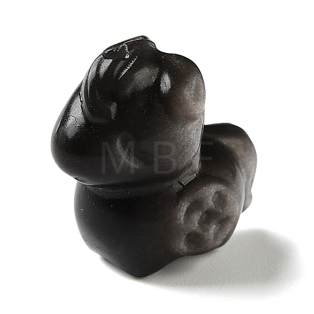 Natural Silver Sheen Obsidian Carved Beads GG-G004-01F-1