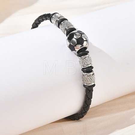 Braided Microfiber Leather Cord Bracelets BJEW-C153-01D-1