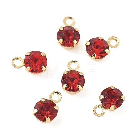Brass Glass Charms KK-C097-08G-01-1