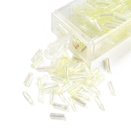 10G Ceylon Glass Twist Bugle Beads LS-SEED-L012-01B-1