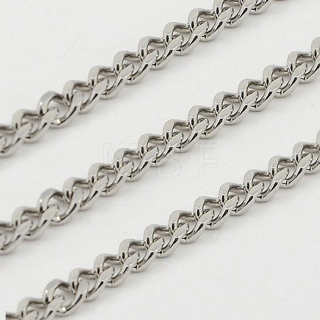 Tarnish Resistant 304 Stainless Steel Twisted Chains CHS-K001-20B-1