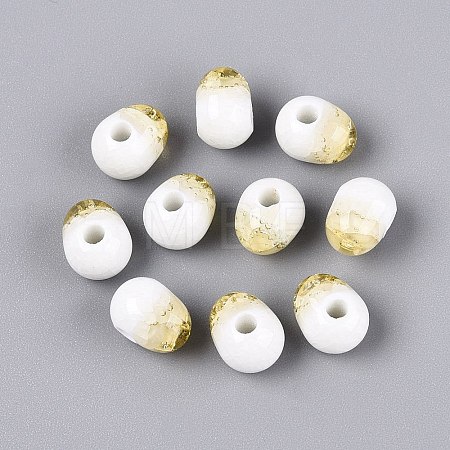 Handmade Crackle Porcelain Beads PORC-Q008-06B-02-1