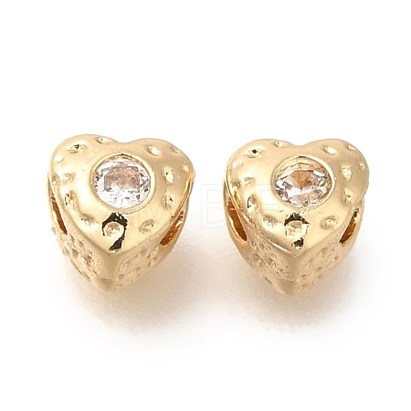 Brass Micro Pave Cubic Zirconia KK-Q001-03G-02-1