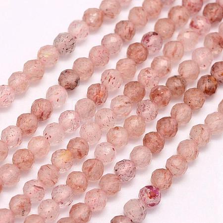 Natural Strawberry Quartz Beads Strands G-F509-31-2mm-1