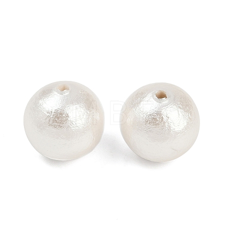 Compressed Cotton Pearl Beads WOVE-V001-A01-12mm-1
