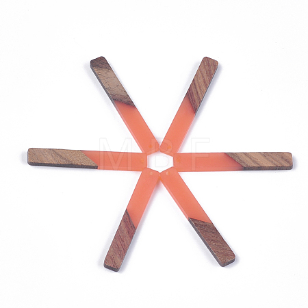 Resin & Walnut Wood Big Pendants X-RESI-S358-39C-1