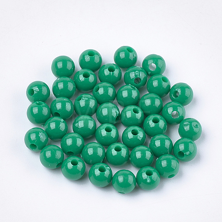Opaque Plastic Beads X-KY-T005-6mm-611-1
