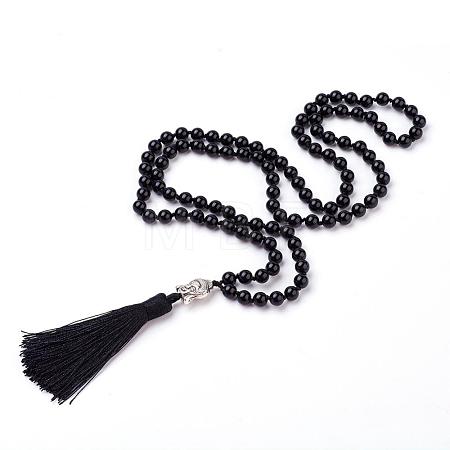 Tassel Pendant Necklaces NJEW-P191-A11-1
