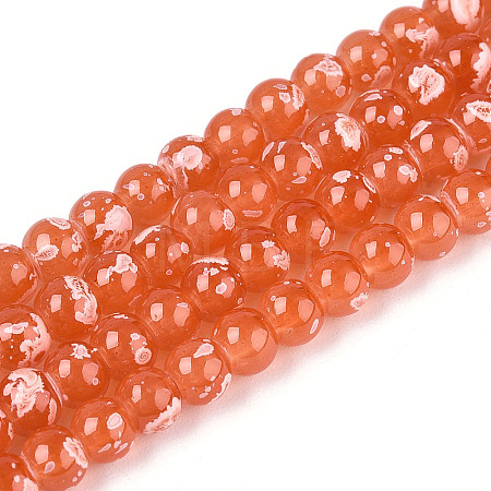 Baking Paint Glass Beads Strands DGLA-N015-4mm-04-1