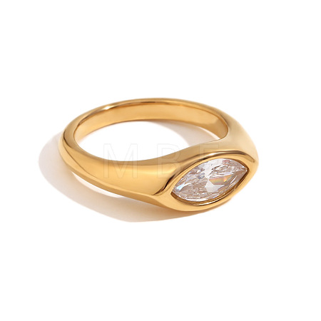 316L Stainless Steel with Cubic Zirconia Finger Rings FS-WGB17C9-07-1
