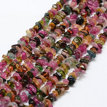 Natural Multicolor Tourmaline Beads Strands G-F328-37-1