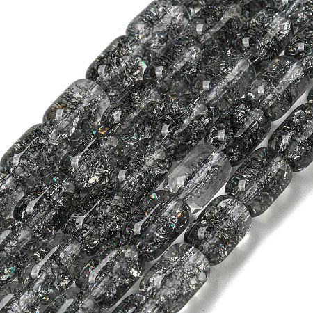 Transparent Crackle Glass Beads Strands GLAA-NH0001-04D-1