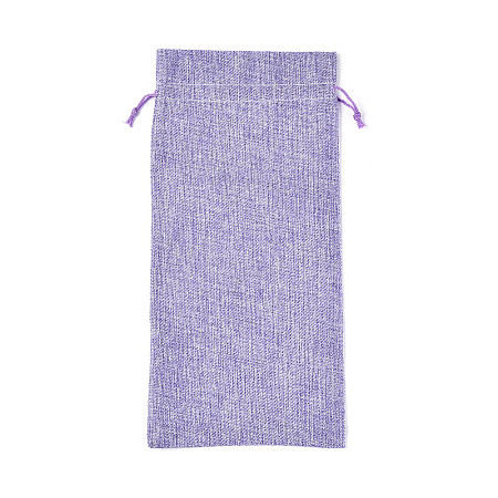 Rectangle Polyester Imitation Burlap Packing Pouches ABAG-N009-01A-02-1
