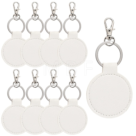 10Pcs PU Leather Keychains KEYC-YW00295-02-1