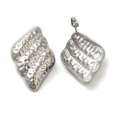 304 Stainless Steel Stud Earrings for Women EJEW-U019-01P-02-1