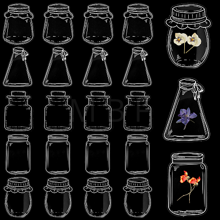 Tableware Theme Waterproof Self Adhesive Stamping Stickers Sets DIY-WH20014-04C-1