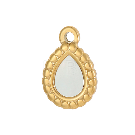 304 Stainless Steel Shell Pendants STAS-OY004-95G-1