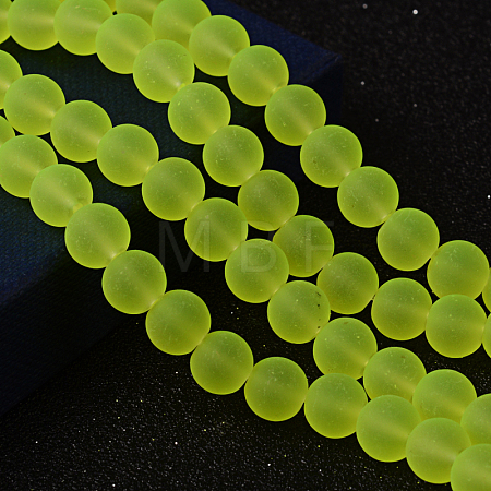 Baking Paint Transparent Glass Bead Strands X-GLAA-S031-8mm-30-1