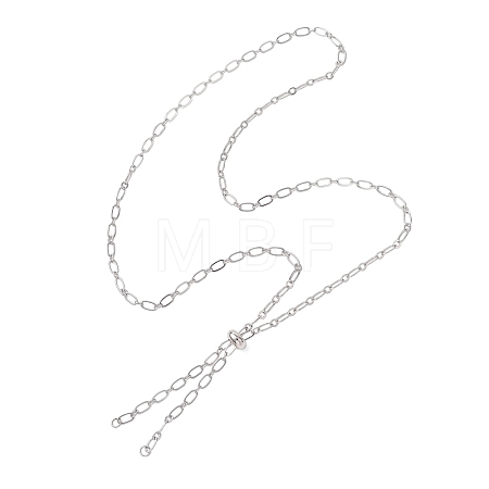 Brass Figaro Chain Slider Necklaces Making AJEW-JB01490-02-1