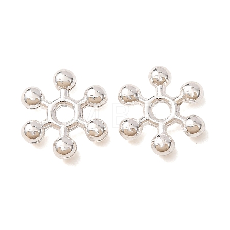 Snowflake Alloy Spacer Beads TIBEB-0581-S-RS-1