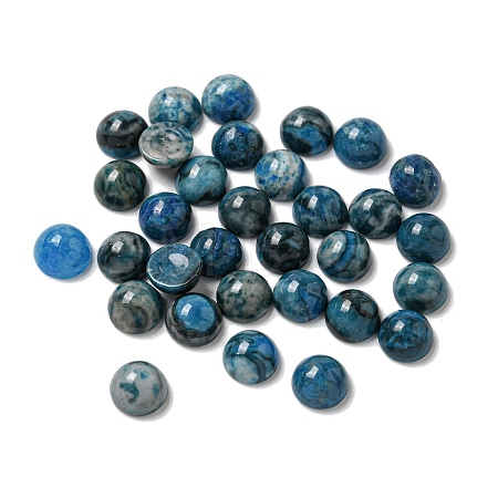 Dyed Natural Blue Agate Cabochons G-Q173-01B-20-1
