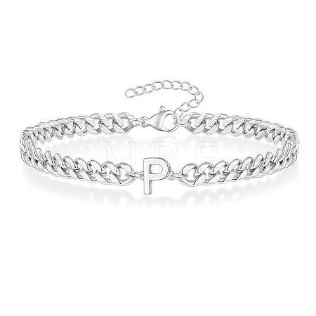 Letter 304 Stainless Steel Link Bracelets FS-WG7830E-40-1
