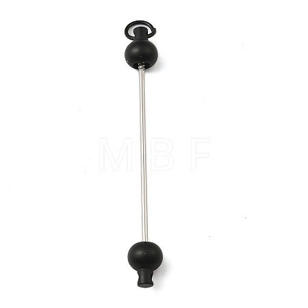 Plastic Beadable Keychain Bar for Jewelry Making DIY Crafts AJEW-C040-01F-1-1