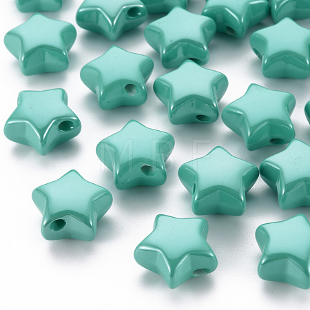 Opaque Acrylic Beads X-MACR-S372-02B-68-1