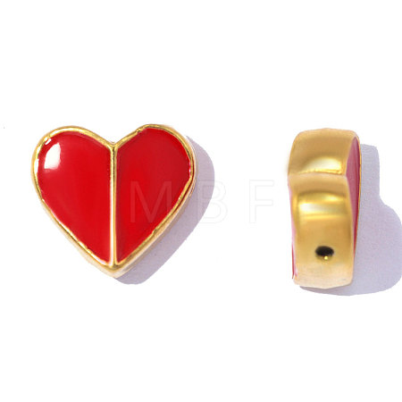 304 Stainless Steel with Enamel Beads SA-OY001-07G-02-1