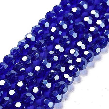 Electroplate Transparent Glass Beads Strands EGLA-A035-T6mm-A06-1