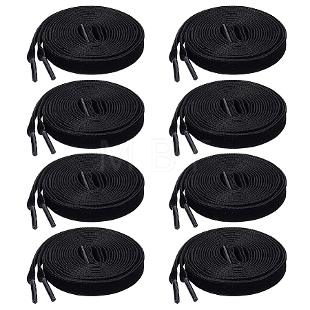 8 Pairs Single Side Velvet Shoelaces AJEW-MA0001-37B-1