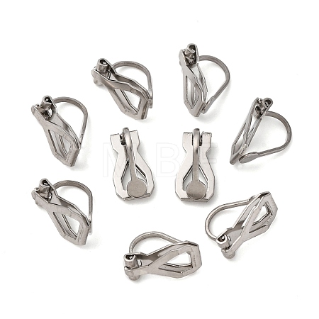 316 Surgical Stainless Steel Clip-on Earring Findings STAS-P397-02P-1