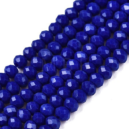 Opaque Solid Color Imitation Jade Glass Beads Strands EGLA-A044-P2mm-D07-1