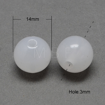 Imitation Jade Acrylic Beads SACR-S188-14mm-11-1