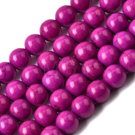 Synthetic Turquoise Beads Strands TURQ-G106-8mm-02O-1