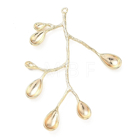 Brass Pendant Cabochon Settings for Enamel KK-G601-03G-1