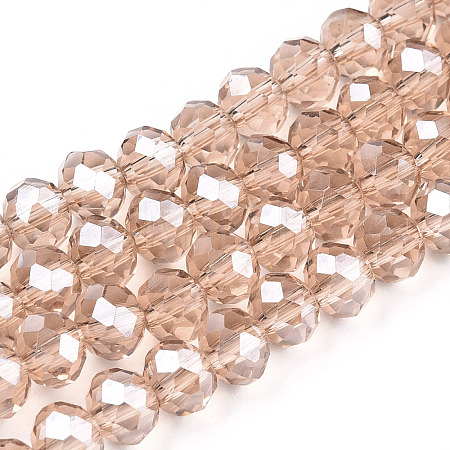 Electroplate Glass Beads Strands EGLA-A034-T4mm-A29-1