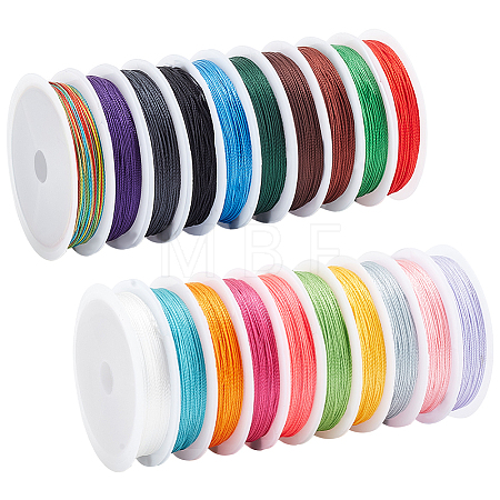 20 Rolls 20 Colors Polyester Round Thread OCOR-PH0002-64B-1