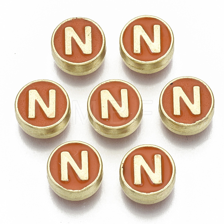 Alloy Enamel Beads ENAM-S122-028N-NR-1