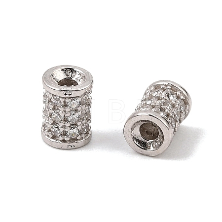 925 Sterling Silver Micro Pave Clear Cubic Zirconia Beads SE-CBAF1B2-13C-P-1