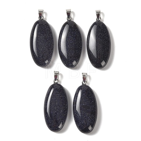 Synthetic Blue Goldstone Pendants GG-CBACB71-01P-16-1