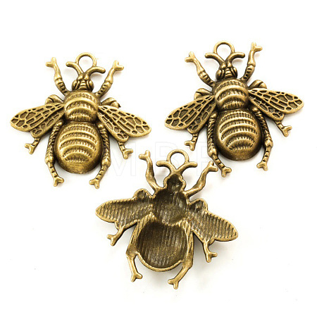 Tibetan Style Alloy Pendants FIND-H019-37AB-1