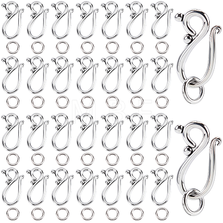 100Bags Tibetan Style Hook and Eye Clasps FIND-SP0006-14-1
