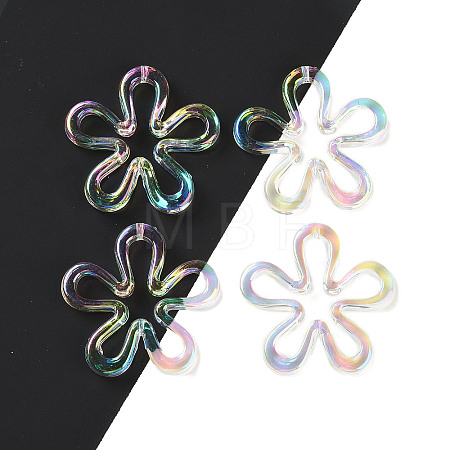 Plated UV Acrylic Beads TACR-S161-04-1