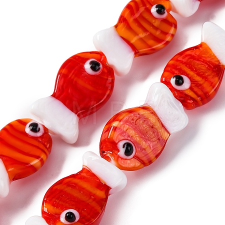 Handmade Lampwork Beads Strands LAMP-G154-07M-1