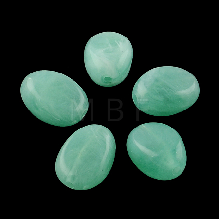 Oval Imitation Gemstone Acrylic Beads X-OACR-R052-24-1