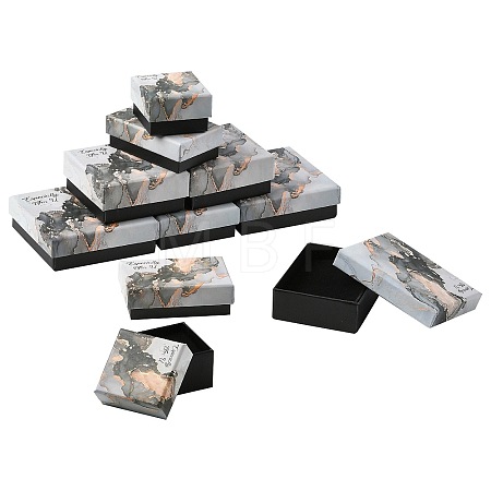10Pcs 5 Styles Cardboard Jewelry Boxes CON-FS0001-23B-1