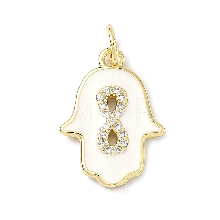 Brass Micro Pave Cubic Zirconia Pendants KK-H255-09G-02-1