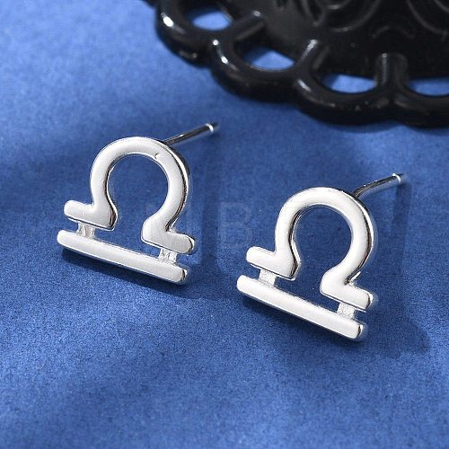 S925 Sterling Silver Stud Earrings EJEW-K303-01S-05-1