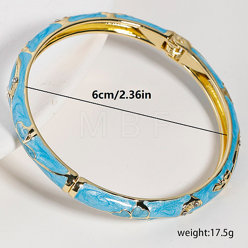 Vintage Zinc Alloy Hinged Bangles for Women JY4654-1-1